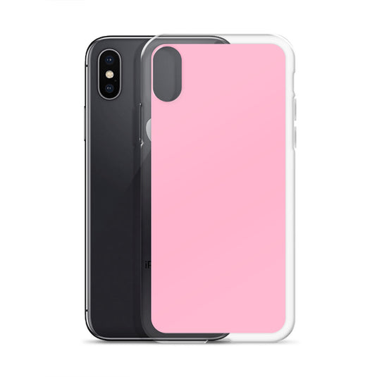 Cotton Candy Pink iPhone Clear Thin Case Plain Color CREATIVETECH