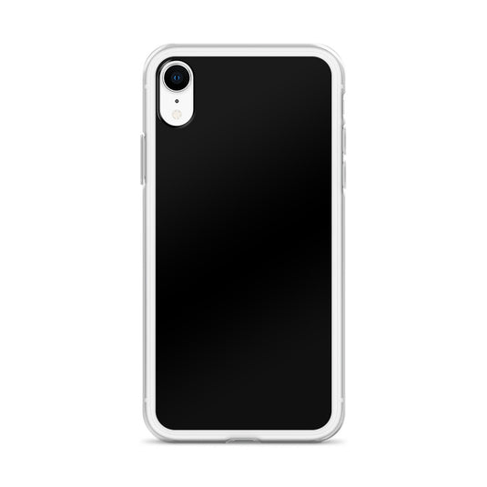 Plain Color Black iPhone Case Clear Bump Resistant Flexible CREATIVETECH