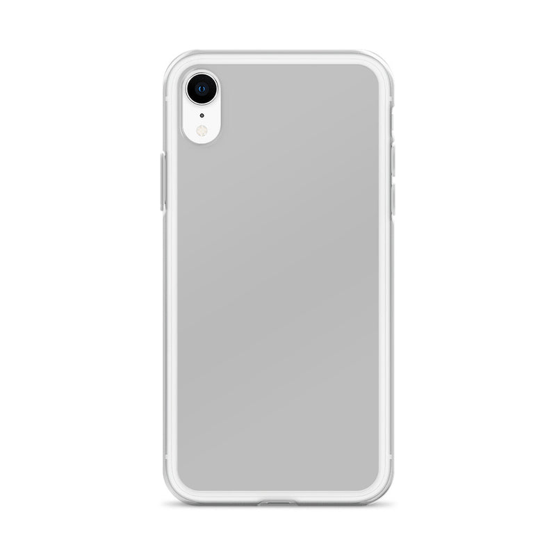 Load image into Gallery viewer, Plain Color Silver Grey iPhone Case Clear Bump Resistant Flexible CREATIVETECH
