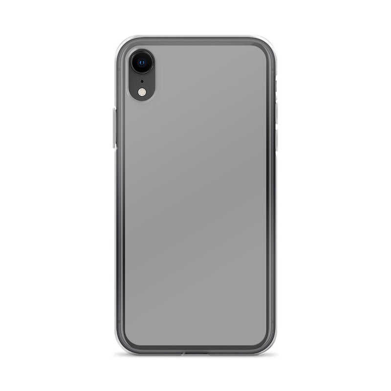 Load image into Gallery viewer, Plain Color Nobel Grey iPhone Case Clear Bump Resistant Flexible CREATIVETECH