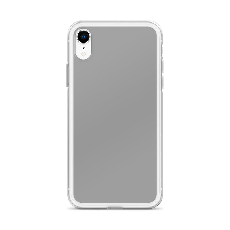 Load image into Gallery viewer, Plain Color Nobel Grey iPhone Case Clear Bump Resistant Flexible CREATIVETECH
