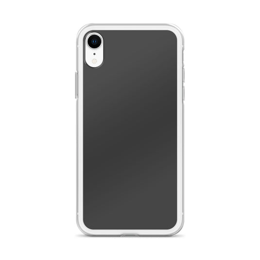 Plain Color Eclipse dark Grey iPhone Case Clear Bump Resistant Flexible CREATIVETECH