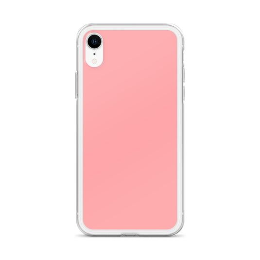 Plain Color Wewak Pink iPhone Case Clear Bump Resistant Flexible CREATIVETECH