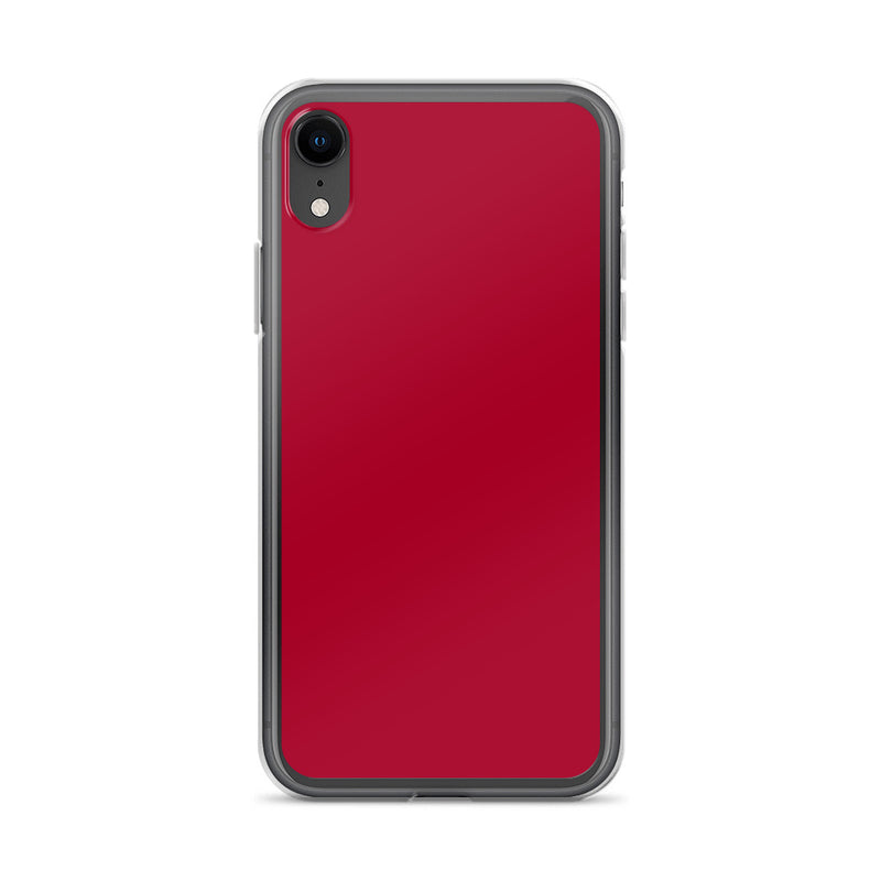 Load image into Gallery viewer, Plain Color Carmine Red iPhone Case Clear Bump Resistant Flexible CREATIVETECH