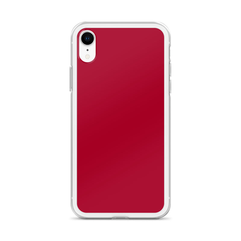 Load image into Gallery viewer, Plain Color Carmine Red iPhone Case Clear Bump Resistant Flexible CREATIVETECH