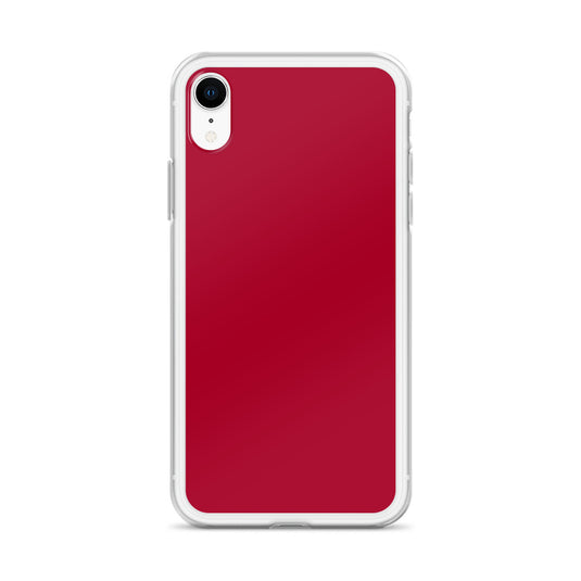 Plain Color Carmine Red iPhone Case Clear Bump Resistant Flexible CREATIVETECH
