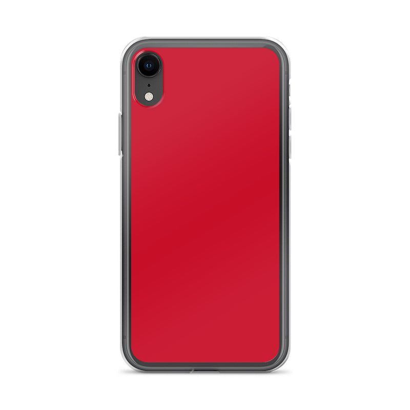 Load image into Gallery viewer, Plain Color Red iPhone Case Clear Bump Resistant Flexible CREATIVETECH