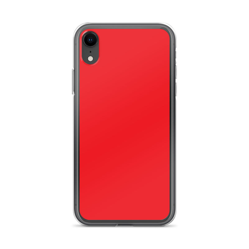 Load image into Gallery viewer, Plain Color Alizarin Red iPhone Case Clear Bump Resistant Flexible CREATIVETECH