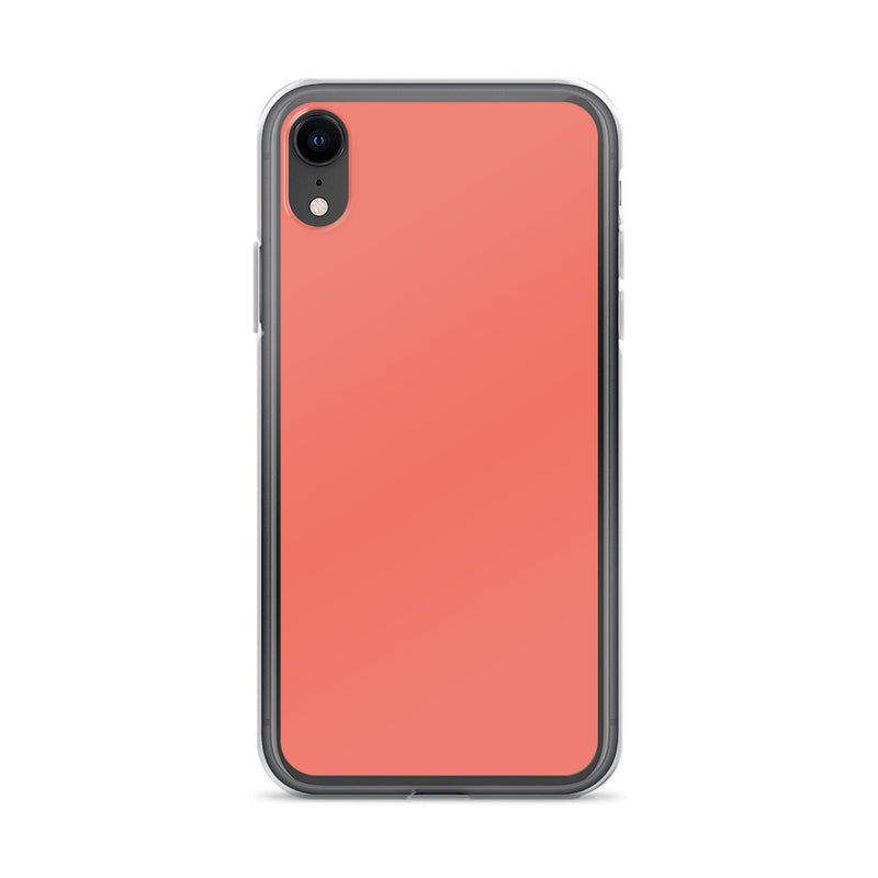 Load image into Gallery viewer, Plain Color Geraldine Orange Red Pink iPhone Case Clear Bump Resistant Flexible CREATIVETECH