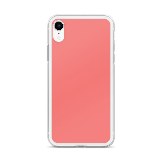 Plain Color Salmon Pink iPhone Case Clear Bump Resistant Flexible CREATIVETECH