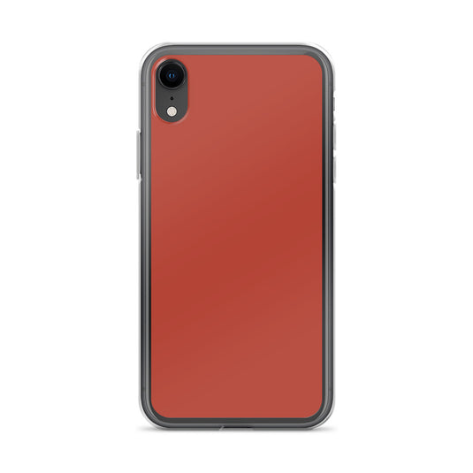 Plain Color Medium Carmine Red iPhone Case Clear Bump Resistant Flexible CREATIVETECH