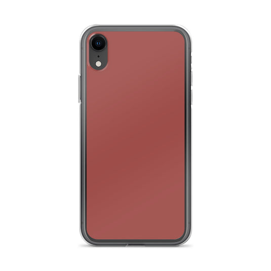 Plain Color Roof Terracotta Red iPhone Case Clear Bump Resistant Flexible CREATIVETECH