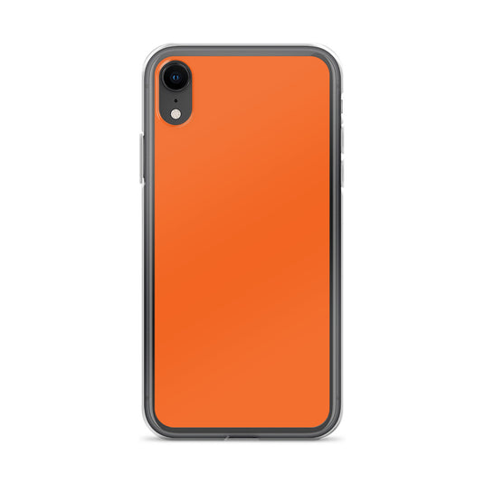 Plain Color Orange iPhone Case Clear Bump Resistant Flexible CREATIVETECH