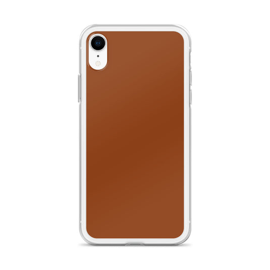 Plain Color Saddle Brown iPhone Case Clear Bump Resistant Flexible CREATIVETECH