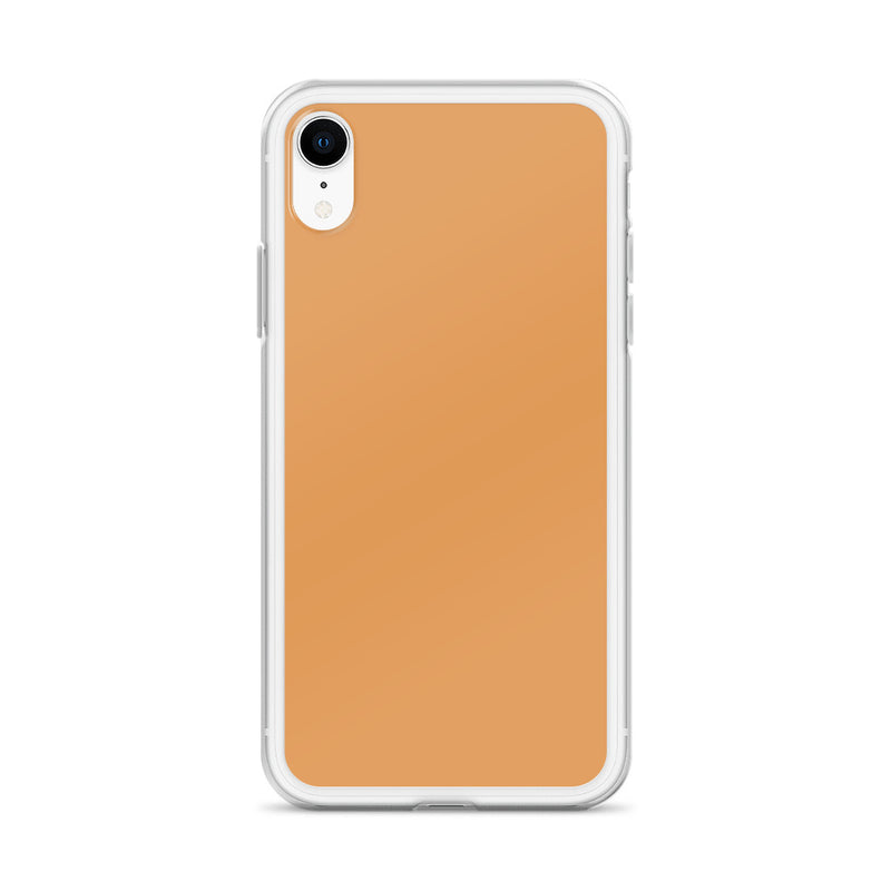 Load image into Gallery viewer, Plain Color Classy Orange iPhone Case Clear Bump Resistant Flexible CREATIVETECH