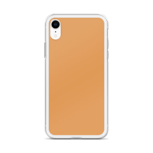 Plain Color Classy Orange iPhone Case Clear Bump Resistant Flexible CREATIVETECH