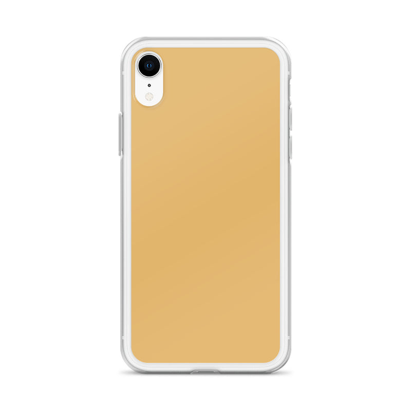 Load image into Gallery viewer, Plain Color Fawn Beige Brown iPhone Case Clear Bump Resistant Flexible CREATIVETECH