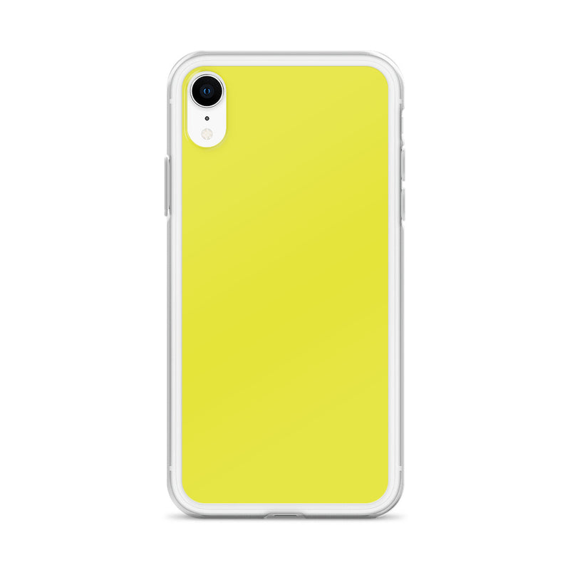 Load image into Gallery viewer, Plain Color Starship Yellow iPhone Case Clear Bump Resistant CREATIVETECH