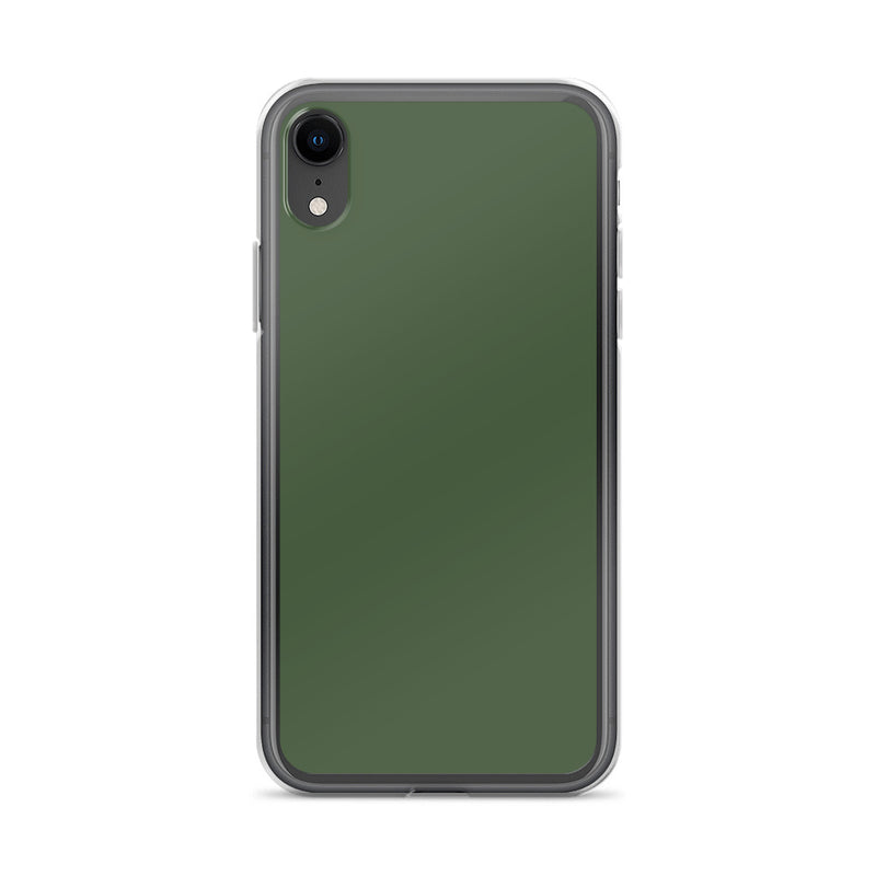 Load image into Gallery viewer, Plain Color Deep Sage iPhone Case Clear Bump Resistant CREATIVETECH