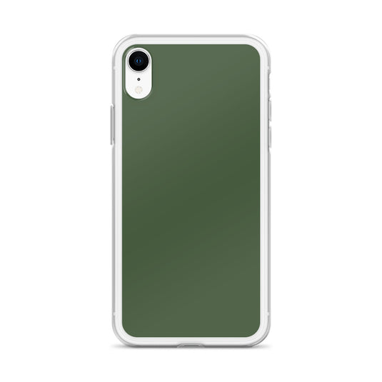Plain Color Deep Sage iPhone Case Clear Bump Resistant CREATIVETECH