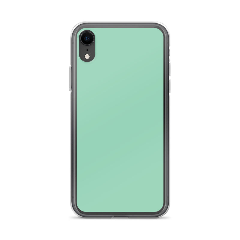 Load image into Gallery viewer, Plain Color Vista Blue Green iPhone Case Clear Bump Resistant CREATIVETECH