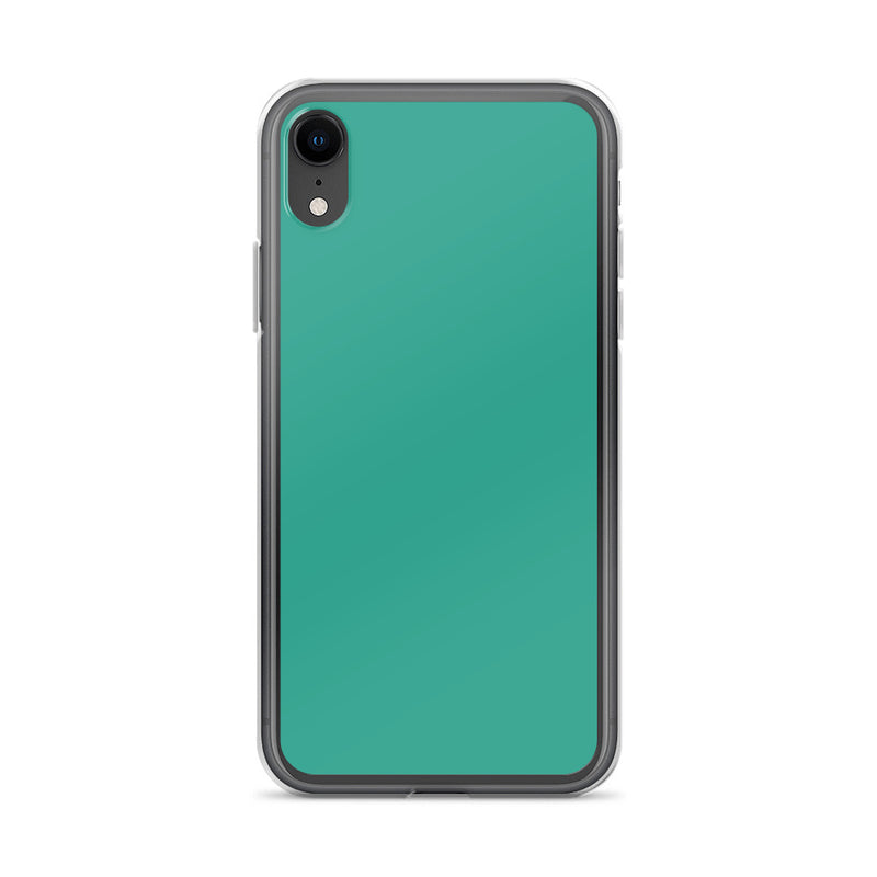 Load image into Gallery viewer, Plain Color Niagara Green iPhone Case Clear Bump Resistant CREATIVETECH