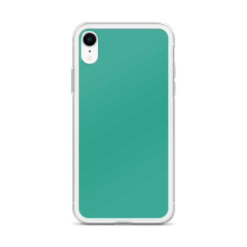 Load image into Gallery viewer, Plain Color Niagara Green iPhone Case Clear Bump Resistant CREATIVETECH
