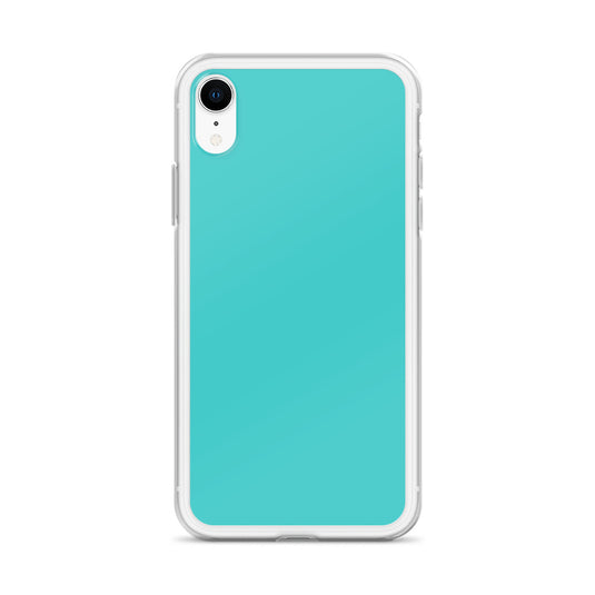 Plain Color Turquoise Blue iPhone Case Clear Bump Resistant CREATIVETECH