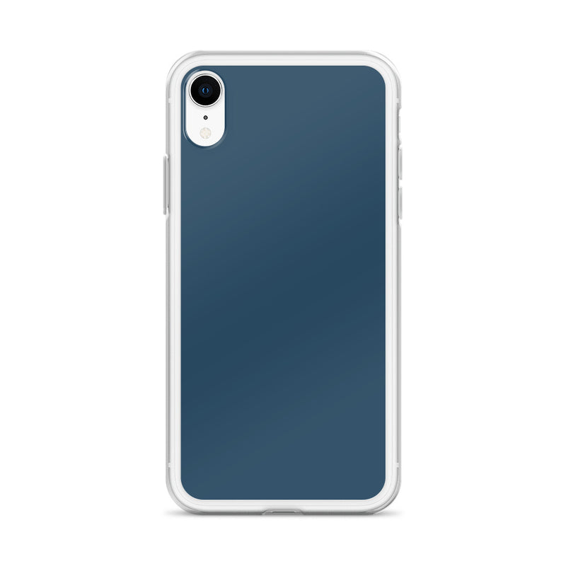 Load image into Gallery viewer, Plain Color Arapawa Blue iPhone Case Clear Bump Resistant CREATIVETECH