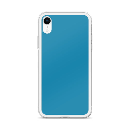 Plain Color Pelurous Blue iPhone Case Clear Bump Resistant CREATIVETECH