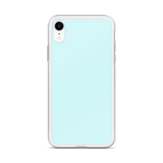 Plain Color Light Cyan Blue iPhone Case Clear Bump Resistant CREATIVETECH