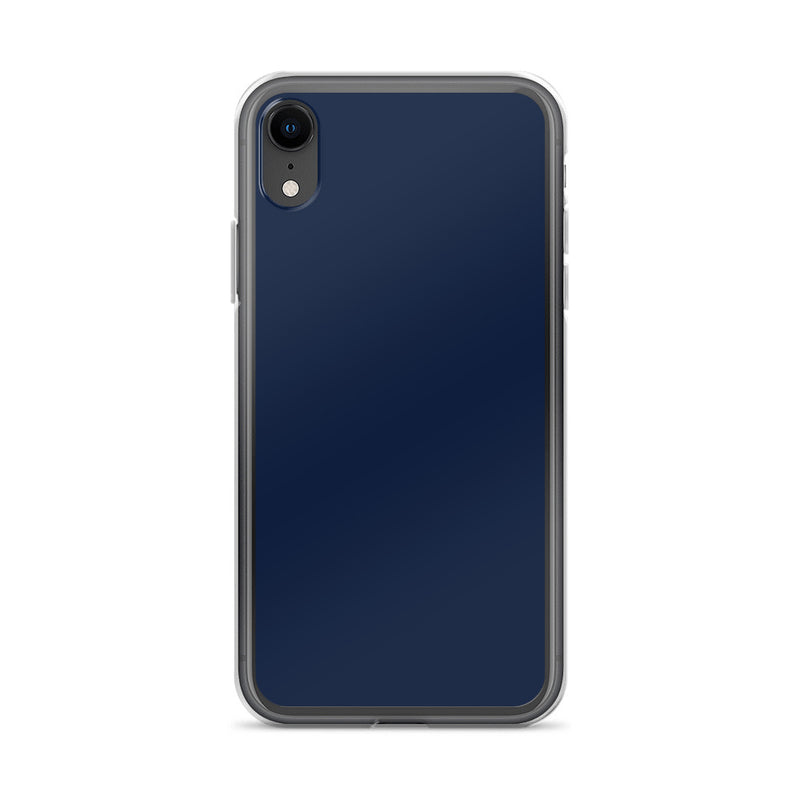 Load image into Gallery viewer, Navy Blue iPhone Clear Thin Case Plain Color CREATIVETECH