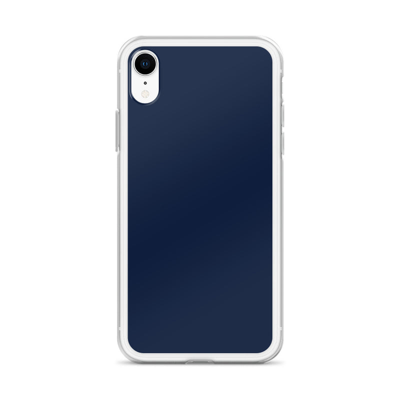 Load image into Gallery viewer, Navy Blue iPhone Clear Thin Case Plain Color CREATIVETECH