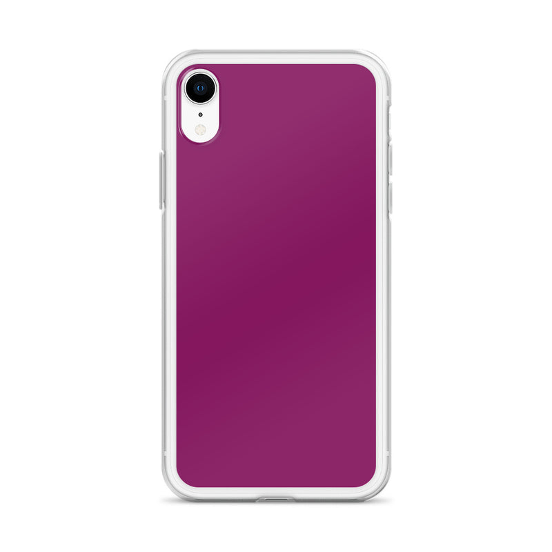 Load image into Gallery viewer, Eggplant Purple iPhone Clear Thin Case Plain Color CREATIVETECH