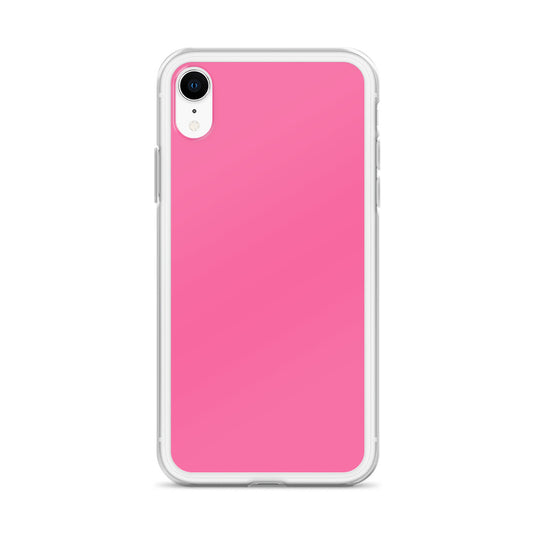 Brilliant Rose Pink iPhone Clear Thin Case Plain Color CREATIVETECH