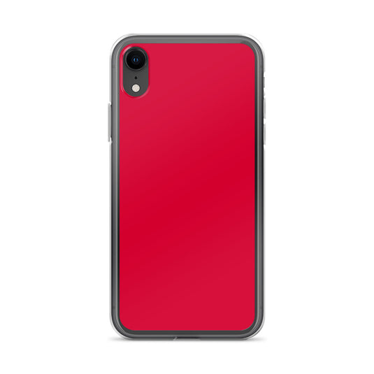 Crimson Red Red iPhone Clear Thin Case Plain Color CREATIVETECH