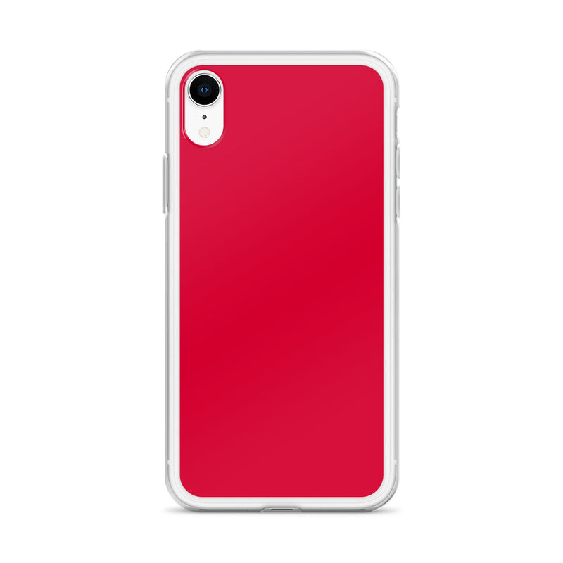 Load image into Gallery viewer, Crimson Red Red iPhone Clear Thin Case Plain Color CREATIVETECH