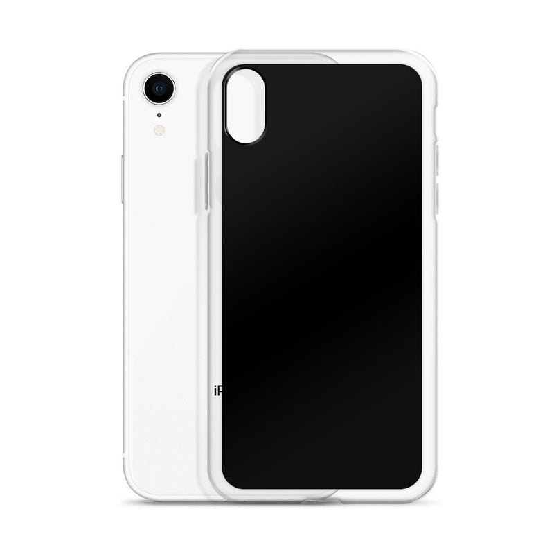 Load image into Gallery viewer, Plain Color Black iPhone Case Clear Bump Resistant Flexible CREATIVETECH