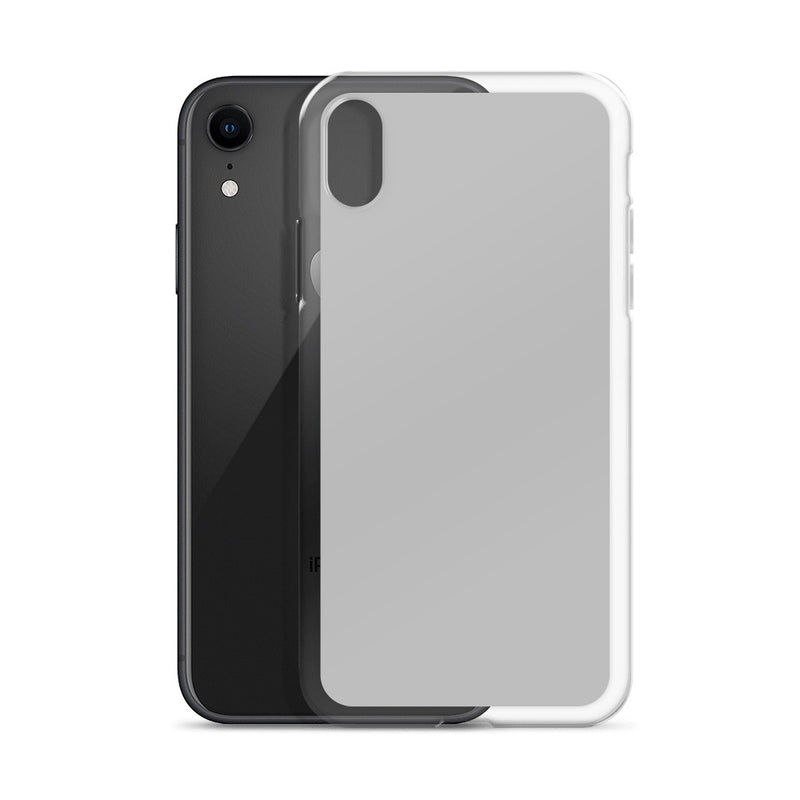 Load image into Gallery viewer, Plain Color Silver Grey iPhone Case Clear Bump Resistant Flexible CREATIVETECH
