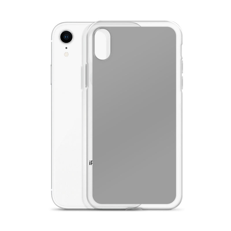 Load image into Gallery viewer, Plain Color Nobel Grey iPhone Case Clear Bump Resistant Flexible CREATIVETECH
