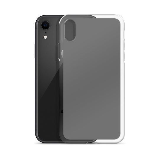 Plain Color Grey iPhone Case Clear Bump Resistant Flexible CREATIVETECH