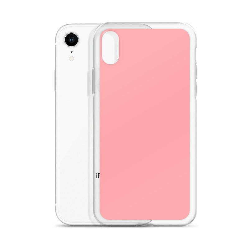 Load image into Gallery viewer, Plain Color Wewak Pink iPhone Case Clear Bump Resistant Flexible CREATIVETECH