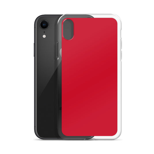 Plain Color Red iPhone Case Clear Bump Resistant Flexible CREATIVETECH