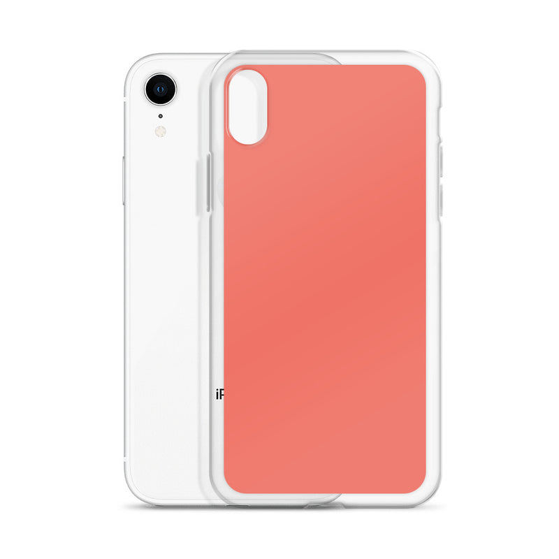 Load image into Gallery viewer, Plain Color Geraldine Orange Red Pink iPhone Case Clear Bump Resistant Flexible CREATIVETECH