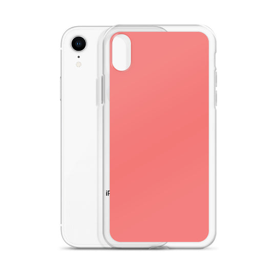 Plain Color Salmon Pink iPhone Case Clear Bump Resistant Flexible CREATIVETECH