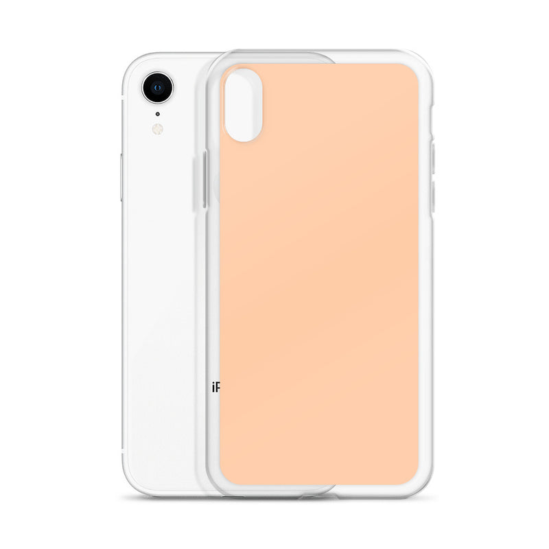 Load image into Gallery viewer, Plain Color Peach Orange iPhone Case Clear Bump Resistant Flexible CREATIVETECH