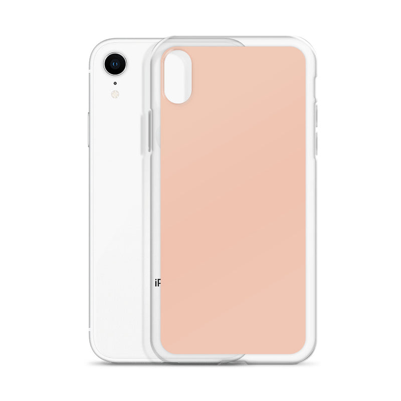 Load image into Gallery viewer, Plain Color Zinnwaldite Pink iPhone Case Clear Bump Resistant Flexible CREATIVETECH