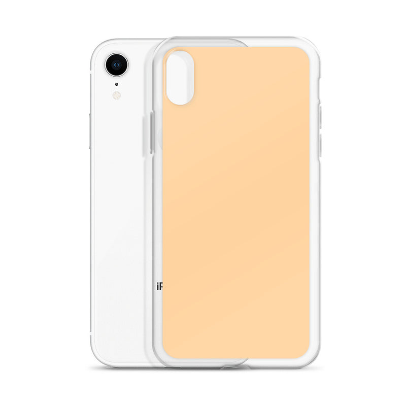 Load image into Gallery viewer, Plain Color Frangipani Orange iPhone Case Clear Bump Resistant Flexible CREATIVETECH