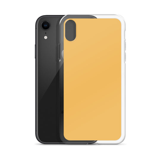 Plain Color Harvest Gold Yellow iPhone Case Clear Bump Resistant Flexible CREATIVETECH