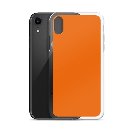 Plain Color Mango Orange iPhone Case Clear Bump Resistant Flexible CREATIVETECH